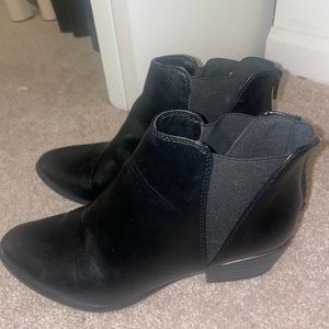 Faux leather booties